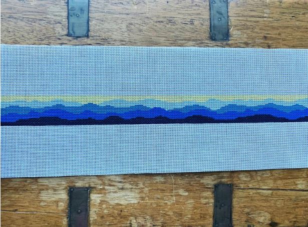 click here to view larger image of Belt - Blue Ridge Motif without/Trees (hand painted canvases)