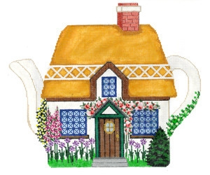 click here to view larger image of Mouse House Cottage Tea Pot (hand painted canvases)