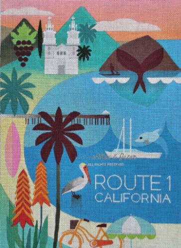 click here to view larger image of Route 1 CA (hand painted canvases)