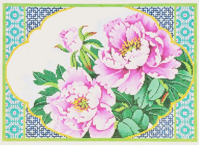 click here to view larger image of Framed Peonies (hand painted canvases)