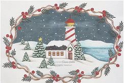 click here to view larger image of White Lighthouse Scene (hand painted canvases)