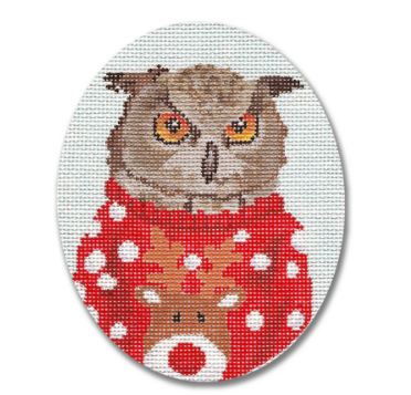 click here to view larger image of Owl Sweater Weather (hand painted canvases)