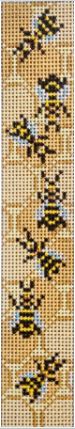 click here to view larger image of Honey Bees Fob/Bookmark  (hand painted canvases)