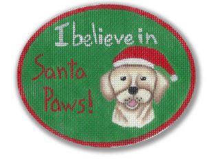 click here to view larger image of Dog - I Believe in Santa Paws (hand painted canvases)