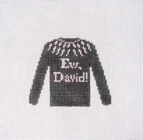 click here to view larger image of Ew David ! Sweater (hand painted canvases)