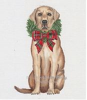 click here to view larger image of Golden Lab Ornament (hand painted canvases)