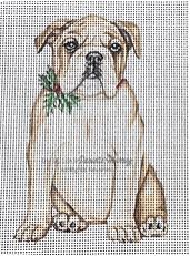 click here to view larger image of Bulldog Ornament (hand painted canvases)