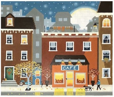 click here to view larger image of Moonlight Cafe (hand painted canvases)