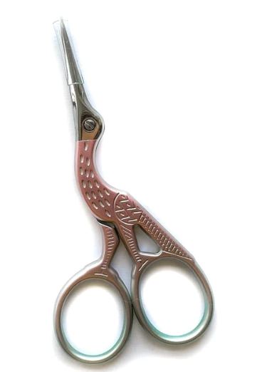 click here to view larger image of Crane Embroidery Scissors/small - Pink Ombre (accessories)
