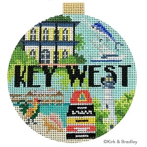 click here to view larger image of Travel Round - Key West (hand painted canvases)