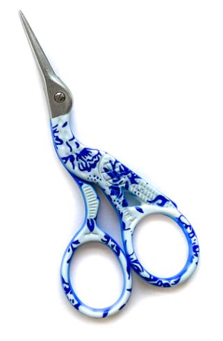 click here to view larger image of Crane Embroidery Scissors/Small - Blue (accessories)