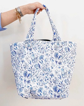 click here to view larger image of Needlepoint Print Quilted Tote (accessories)
