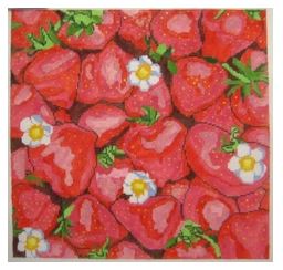 click here to view larger image of Farmers Market - Strawberries (hand painted canvases)