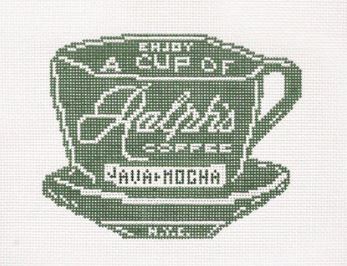 click here to view larger image of Ralphs Coffee Cup/Large (hand painted canvases)