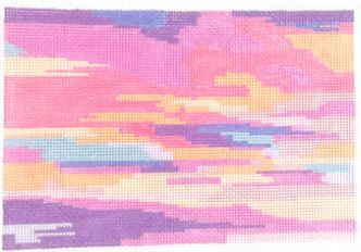 click here to view larger image of Carolina Cotton Candy Sky Clutch (hand painted canvases)