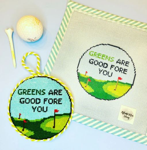 click here to view larger image of Greens are Good Fore You (hand painted canvases)