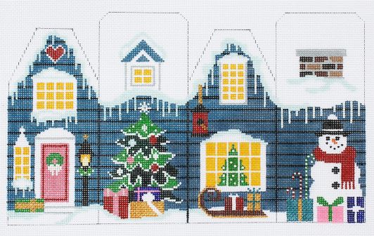 click here to view larger image of Christmas House - 3D (hand painted canvases)