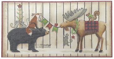click here to view larger image of Decorating the Moose (hand painted canvases)
