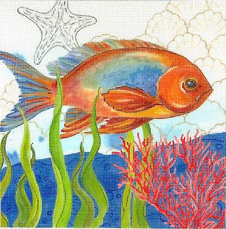 click here to view larger image of Oceana Tropical Fish w/Coral (hand painted canvases 2)