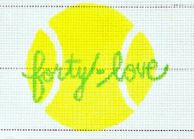 click here to view larger image of Tennis Ball - Forty Love (hand painted canvases)