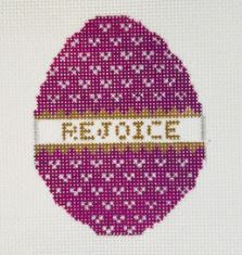 click here to view larger image of Easter Egg - Purple/Rejoice (hand painted canvases)