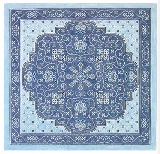 click here to view larger image of Arabesque Shades of Blue - 18M (hand painted canvases)
