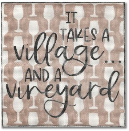 click here to view larger image of It takes a Village… and a Vineyard  (hand painted canvases)