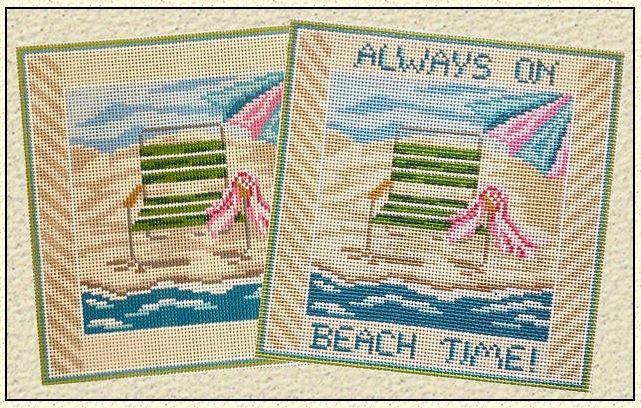 click here to view larger image of Always on Beach Time - Beach Chair (hand painted canvases)