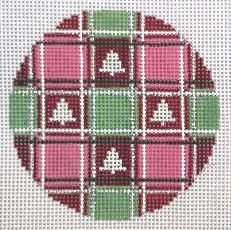 click here to view larger image of Plaid Tree Ornament (hand painted canvases)