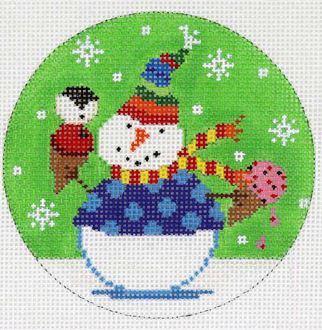 click here to view larger image of Ice Cream Snowman (hand painted canvases)