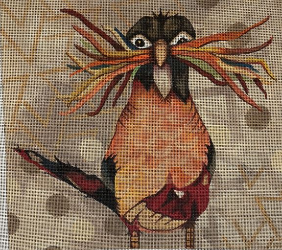 click here to view larger image of Bird w/Twigs (hand painted canvases)