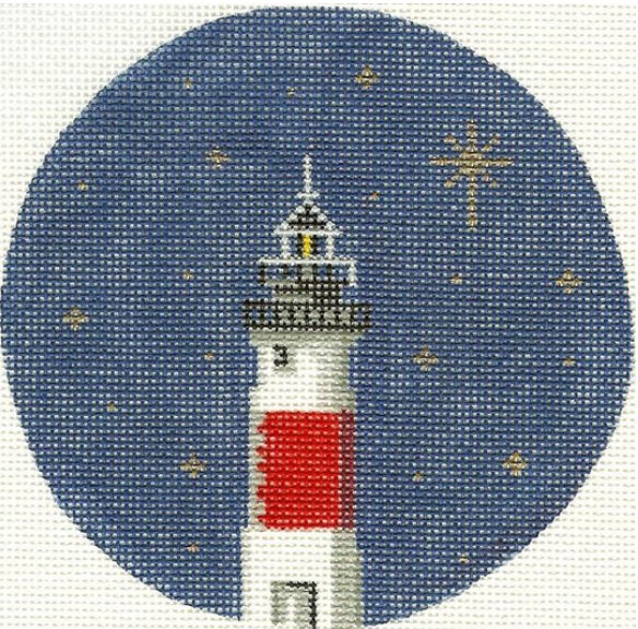 click here to view larger image of Lighthouse Ornament (hand painted canvases)