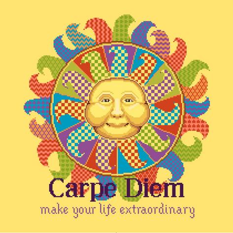 click here to view larger image of Carpe Diem - without/Lettering (hand painted canvases)