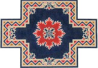 click here to view larger image of Daghestan Brick Cover - Navy/Red  (hand painted canvases)