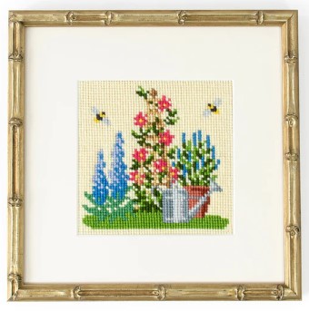 click here to view larger image of Watering Can and Trellis Mini Kit (needlepoint kits)