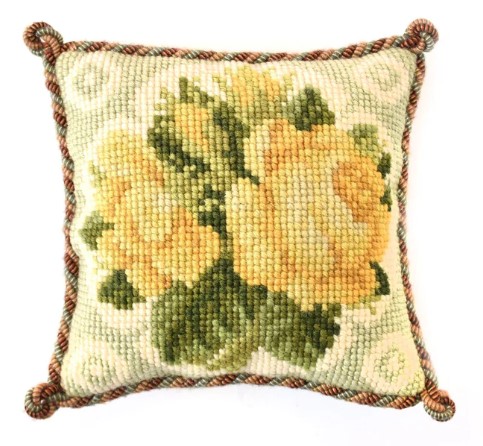 click here to view larger image of Yellow Roses Mini Kit (needlepoint kits)