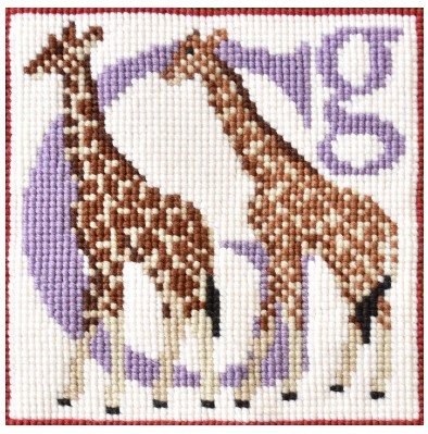 click here to view larger image of Animal Alphabet G - Giraffe (needlepoint kits)
