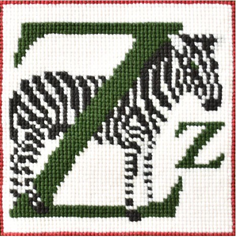 click here to view larger image of Animal Alphabet Z - Zebra (needlepoint kits)