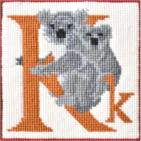 click here to view larger image of Animal Alphabet K - Koala (needlepoint kits)