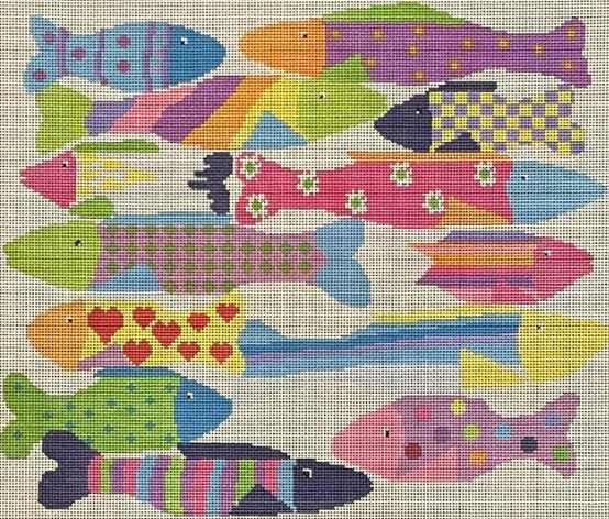 click here to view larger image of Fish Sticks (hand painted canvases)