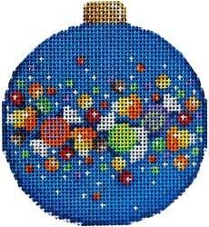 click here to view larger image of Halloween Candy Confetti Ball Ornament (hand painted canvases)
