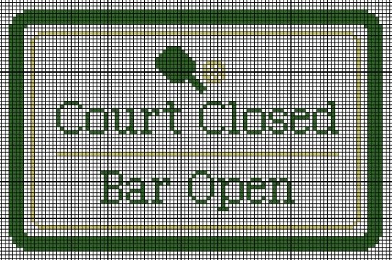 click here to view larger image of Course Closed, Bar Open - Pickleball (hand painted canvases)