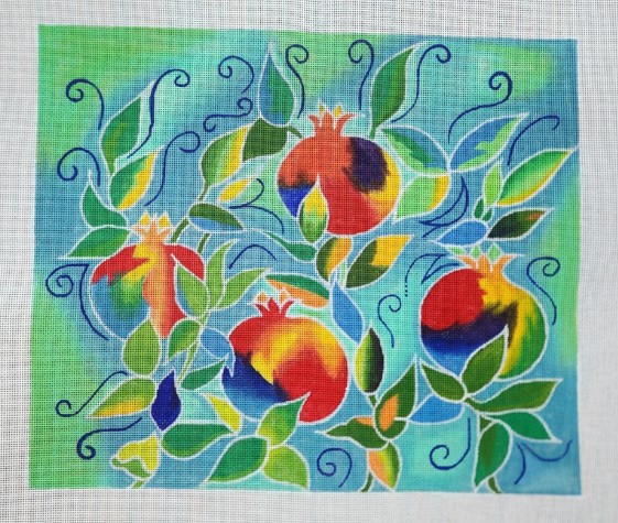 click here to view larger image of Rainbow Pomegranate Tree (hand painted canvases)