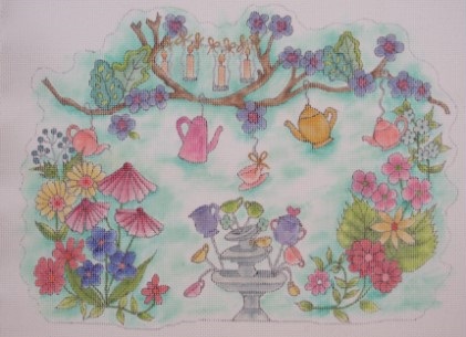 click here to view larger image of Magical Tea Party (hand painted canvases)