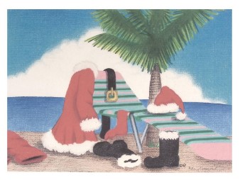 click here to view larger image of Southernmost Santa (hand painted canvases)