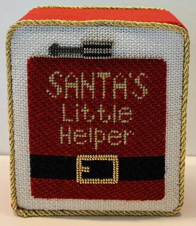 click here to view larger image of Santas Flask (hand painted canvases)