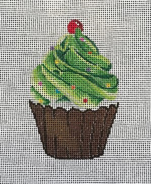 click here to view larger image of Green Cupcake (hand painted canvases)