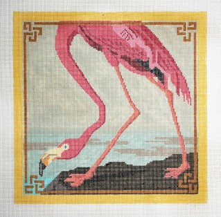 click here to view larger image of Audubon Flamingo (hand painted canvases)