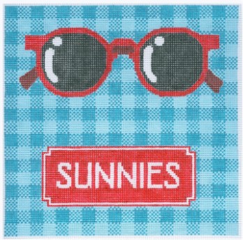 click here to view larger image of Sunnies Eyeglass Case (hand painted canvases)