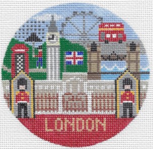 click here to view larger image of London Round (hand painted canvases)